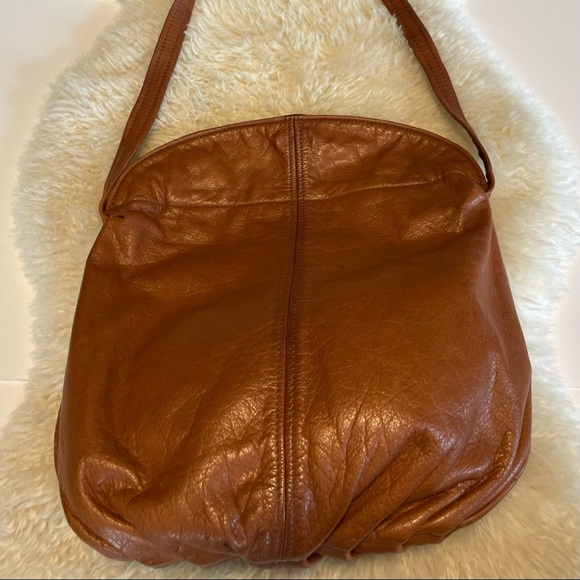 Beautiful brown leather shoulder bag - no label - - Picture 3 of 10